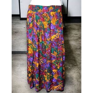 Vintage Synari Woman Bohemian Abstract Skirt Sz 18